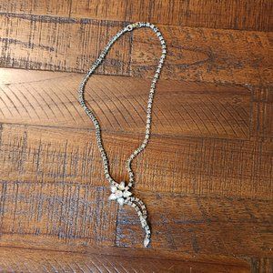 Vintage shooting star crystal necklace